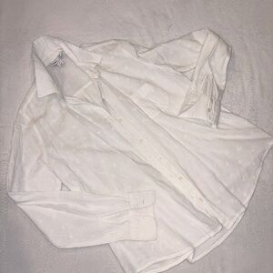 Old Navy White Embroidered Shirt
